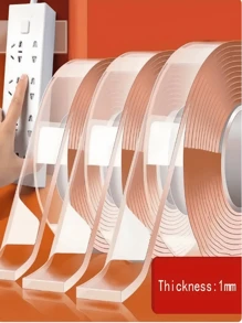 1 Rolle Nano Doppelseitiges Klebeband, hohe Klebkraft, transparent, waschbares Acryl Doppelklebeband (2cm/2m, 2cm/1m) Dickes und leicht zu lagerndes transparentes Acryl Nano Doppelklebeband, kreatives Nano Zauberband, Küchensticker, Aufkleber, Wandaufkleber, Heimdekoration Vinyl Aufkleber, Frühlingsdekoration