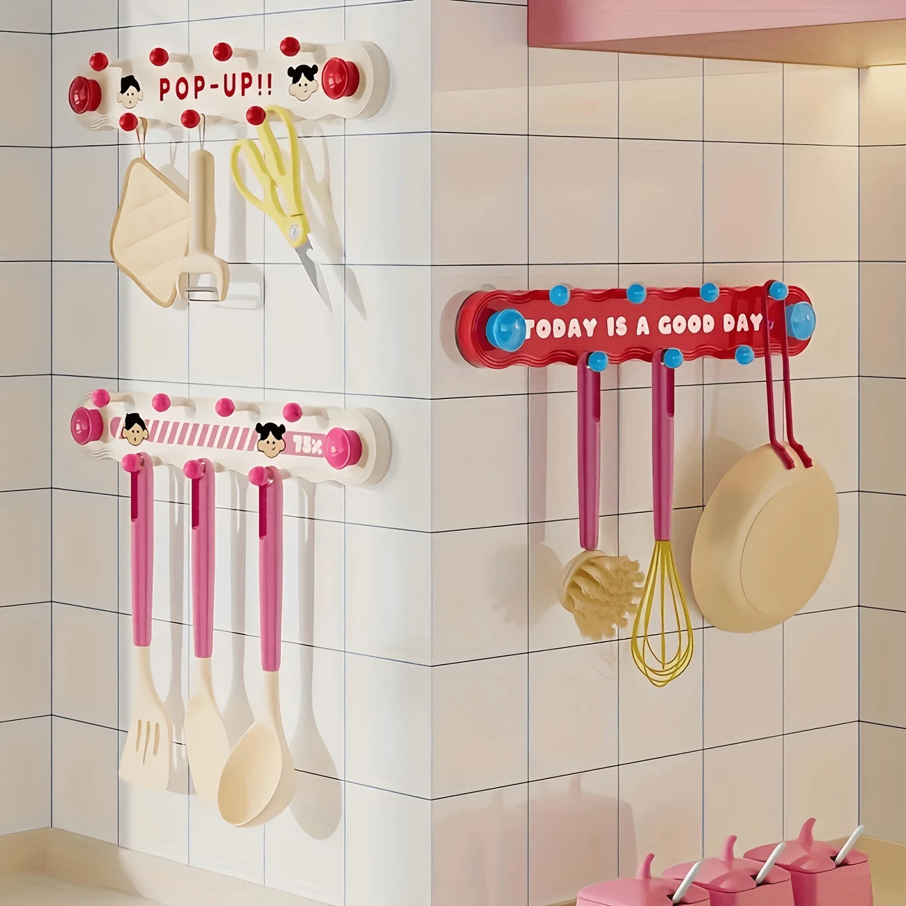 1pc Dopamine Suction Cup Hook, 11.02 Lb Load Capacity, Easy To Install Without Drilling, Non-Slip Adhesive, Suitable For Kitchen And Bathroom, Modern Style Plastic Material, Practical Wall Mounted Hook, Multi-Function Hanger