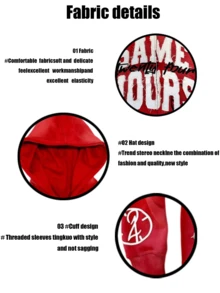 Zip Up Hoodies For Men Oversized Y2K Sweatshirt Long Sleeve Fashion Hoodie Jacket - 紅色 - 查看 3