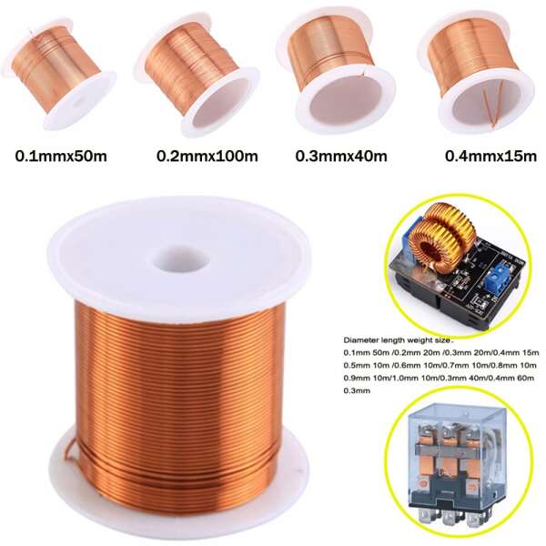 10/15/40/100m lackierter Draht 0,04mm-1,30mm Kabel, elektromagnetischer Draht, emaillierter Wickeldraht
