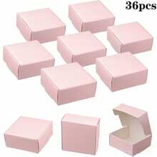 36/60pcs-Mini Kraft Paper Gift Box - Multipurpose Jewelry Wrapping For Rings, Earrings, Wedding & Birthday Gifts, Holidays & Christmas - Stand-Alone Use, No Power Required, Jewelry Making Display & Packing Supplie