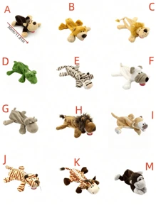 1pc Creative Large Capacity Cartoon Cute Animal Plush Pencil Case, Multifunctional Storage Bag,Back To School,School Supplies,Pencil Pouch,School Bag