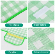 2pcs Waterproof Thick Portable Picnic Mat, Outdoor Camping Ground Mat, Beach Moisture-Proof Mat, Portable Picnic Bag For Camping Outdoors Summertime