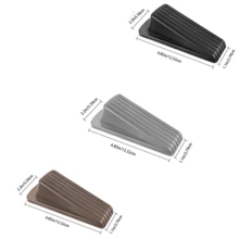 1 pieza Tope de puerta de goma en cuña para piso, espacios de puerta y prevenir que quede atrapado, tope de puerta apilable resistente para alfombra y puerta de uso pesado