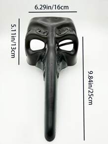 Máscara de Médico com Bico Longo de Praga, Fantasia de Halloween Festa Punk Plástico Adereços Cosplay Presente, Máscara Assustadora para Casa Mal-Assombrada e Sala de Fuga