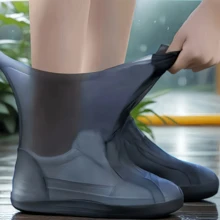 2 Color Options, 1 Pair Latex Shoe Covers, Anti-Slip Thickened Wear-Resistant, Suitable For Cycling And Rainy Day Walking, Protect Shoes From Getting Wet, Unisex, Durable, Elastic, Easy To Clean, Multi-Color - Excellent Rain And Wet Weather Protection, Reusable Anti-Slip Shoe Covers, Durable Outdoor Shoe Covers, Suitable For Outdoor, Travel, Camping, Hiking, Cycling, Fishing, Rainy Days, Vacation, Seaside, Beach And More Occasions