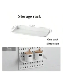 Najlepiej sprzedający się artykuł do domu, Basic Living 1 szt. montowany na ścianie i bez wiercenia plastikowa tablica perforowana, zestaw akcesoriów o wielu kombinacjach, uniwersalna tablica perforowana do przechowywania z różnymi pudełkami do przechowywania i metalowymi haczykami, odpowiednia do warsztatu garażowego/organizacji i przechowywania w kuchni domowej/biurze/pokoju rzemieślniczym/łazience (28*28 cm)