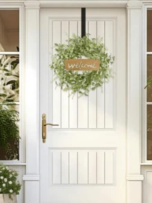 1pc-Heavy Duty Metal Door Ring Hooks,Black Home Decoration Door Hooks,Wreath Hangers For Front Door, Wreath Door Hanger,Metal Wreath Hanger For Welcome Sign Indoor Wreath Hanger, Spring Festival Wreath Decoration, Metal Hanger, Sundry Hanger, Doorway Decoration Hook, Spring Wreath, Valentine's Wreath, Easter Wreath,Halloween, Thanksgiving Day, Christmas, Autumn - Black - View 4