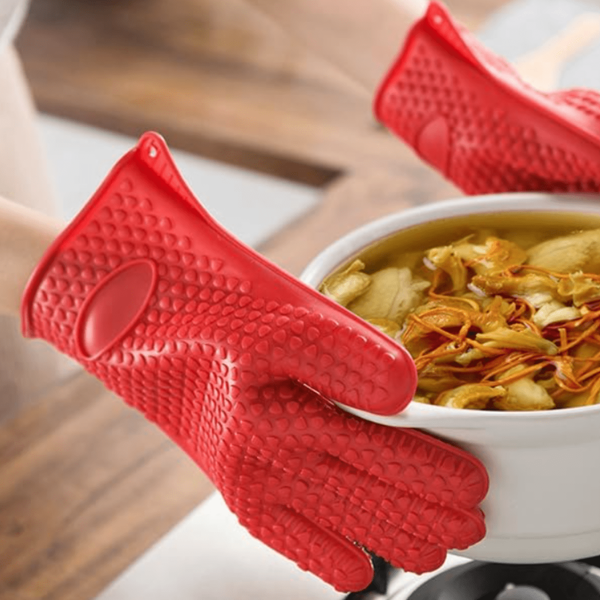 Luva Térmica de Cozinha de Silicone Resistentes ao Calor