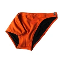 Men's Slim Swim Trunks 3cm Side Slip Bold Modern Diandrher Summer - 橘色 - 查看 3