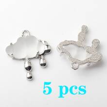 Set de 5/10 piezas de adorables colgantes con forma de nube, materiales para hacer joyas DIY para pulseras, collares, tobillleras, adecuado para artesanía de joyas de playa y vacaciones de verano, pulseras hechas a mano, ideal como regalo y uso diario