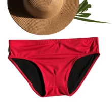 Men's Slim Swim Trunks 8cm Side Cut Modern Comfortable Beach Pool Sun Summer - 紅色 - 查看 1