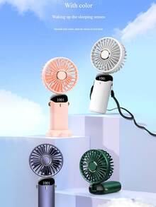 便携式风扇，手持风扇，手持风扇，可充电便携式风扇，旅行个人风扇，手持折叠，5档风速，适用于旅行/露营/户外/办公室