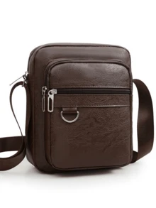 Torba męska, torba na ramię, torba męska, torba typu cross-body, torba ze skóry PU, torba biznesowa - Wielokolorowe - Zobacz 9