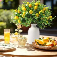 2/6/10pcs Artificial Lemon Flower Bouquet - Realistic Eucalyptus And Lemon Flowers, Suitable For Home, Bedroom, Garden, Wedding, Birthday Party Decor, Seasonal Holiday Centerpieces, All-Season, Maintenance-Free - Eucalyptus Lemon - View 2