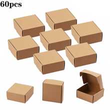 36/60pcs-Mini Kraft Paper Gift Box - Multipurpose Jewelry Wrapping For Rings, Earrings, Wedding & Birthday Gifts, Holidays & Christmas - Stand-Alone Use, No Power Required, Jewelry Making Display & Packing Supplie