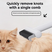 Cat Self Grooming Comb, Cat De-Shedding Tools, Undercoat Deshedding Rake, Deshedding Brush, Dog Undercoat Brush, Detangling Comb, Fur Removal Brush - Gently And Effectively Removes Loose Undercoat Hair, Suitable For Cats And Small To Medium Dogs