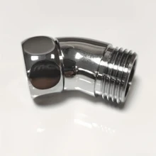 135°旋转铜制角度淋浴喷头弯头，带手持淋浴喷头，1/2英寸旋转淋浴连接器 - 彩色 - 查看 2