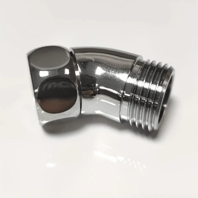 135°旋转铜制角度淋浴喷头弯头，带手持淋浴喷头，1/2英寸旋转淋浴连接器