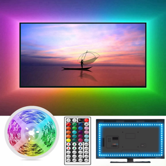 1M-30M USB Powered LED Strip Lights, RGB LED Light Strips For Indoor Use, Home Theater, Kitchen, Bedroom, Living Room, Party, Christmas