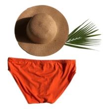 Men's Slim Swim Trunks 8cm Side Cut Modern Comfortable Beach Pool Sun Summer - 橘色 - 查看 4