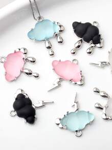 Set de 5/10 piezas de adorables colgantes con forma de nube, materiales para hacer joyas DIY para pulseras, collares, tobillleras, adecuado para artesanía de joyas de playa y vacaciones de verano, pulseras hechas a mano, ideal como regalo y uso diario