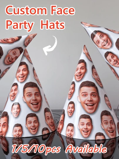 1/3/5/10 piezas Sombreros de fiesta personalizados para adultos, Sombreros de fiesta de cumpleaños, Sombreros de fiesta de despedida de soltera, Gorra de fiesta personalizada, Decoración de fiesta de cumpleaños 20, 30, 40, 50, 60, 70, Sombrero de fiesta de cumpleaños 21, Sombreros para fiestas, Sombreros de fiesta de cumpleaños personalizados con foto, Decoraciones de fiesta de cumpleaños, Suministros de fiesta de papel personalizados con fotos para hombres y mujeres, Multifuncional, Ornamental, Reutilizable, Exquisito, Elegante, de alta calidad, Colorido, Moderno, Personalizado, Único, Regalos ideales para él, Regalos ideales para ella, Novio, Papá, Novia, Mamá, Familia, Amigos, Salón de té, Hogar, Jardín, Oficina, Para aniversarios, Para el Día de San Valentín, Para el Día de la Madre, Para cumpleaños, Para el Día del Padre, Para graduación, Para bodas, Para inauguración de casa, Suministros de fiesta personalizados