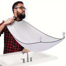 剃须围裙，男士剃须围裙，透明吸盘剃须围裙，胡须围裙