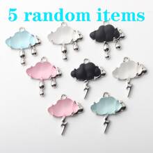 Set de 5/10 piezas de adorables colgantes con forma de nube, materiales para hacer joyas DIY para pulseras, collares, tobillleras, adecuado para artesanía de joyas de playa y vacaciones de verano, pulseras hechas a mano, ideal como regalo y uso diario