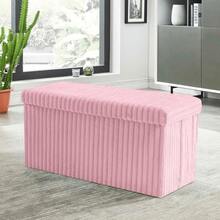 Foldable Storage Boxes With Lid 38x38x38cm & 76x35x35cm Organiser For Home Storage Solutions - Black - View 3