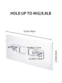 Multi-Functional Clear Cabinet Hanging Hook Shelf Divider - Multicolor - View 2