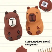 1pc/3pcs/7pcs/15pcs Cartoon Cute Capybara Pencil Sharpener, Student Mini Portable Pencil Sharpener, Back To School Stationery Supplies