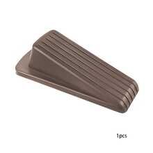 1 pieza Tope de puerta de goma en cuña para piso, espacios de puerta y prevenir que quede atrapado, tope de puerta apilable resistente para alfombra y puerta de uso pesado