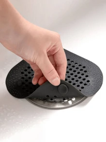 1 pieza Cubierta de drenaje cuadrada de 5.11 pulgadas, filtro de drenaje de fregadero de cocina, bañera y ducha, atrapapelos para drenaje de piso de baño