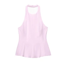 Áo kiểu yếm tối giản đa năng dành cho nữ DEEKA, mẫu mới mùa hè màu hồng. - Hồng - Xem 7