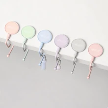 1pc Morandi Color Desktop Hook, Backpack Hook, No Adhesive Required, Rotatable, Exquisite Hook, Fashionable Desktop Hook, No Drilling Required, Exquisite Gift, Convenient To Carry, Simple Hook, Office Supplies,School Supplies,Back To School