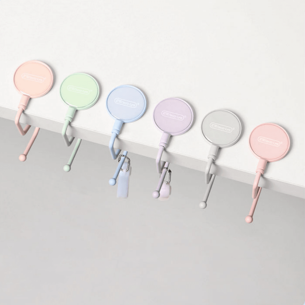 1pc Morandini Color Desktop Hook, Backpack Hook, No Adhesive Required, Rotatable, Exquisite Hook, Fashionable Desktop Hook, No Drilling Required, Exquisite Gift, Convenient To Carry, Simple Hook, Office Supplies,School Supplies,Back To School