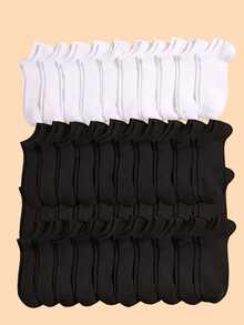 40 paquetes Calcetines unisex de unicolor calcetines tobilleros suaves y ligeros para hombres y mujeres Calcetas paquete Algodón Deportivos Casual - Unico - Ver 13