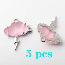 Set de 5/10 piezas de adorables colgantes con forma de nube, materiales para hacer joyas DIY para pulseras, collares, tobillleras, adecuado para artesanía de joyas de playa y vacaciones de verano, pulseras hechas a mano, ideal como regalo y uso diario