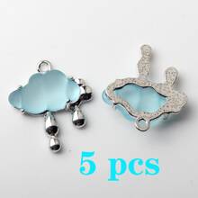 Set de 5/10 piezas de adorables colgantes con forma de nube, materiales para hacer joyas DIY para pulseras, collares, tobillleras, adecuado para artesanía de joyas de playa y vacaciones de verano, pulseras hechas a mano, ideal como regalo y uso diario