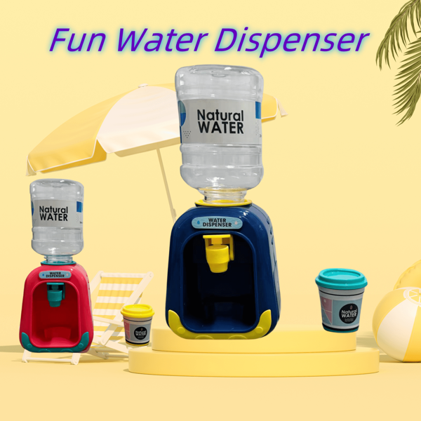 1 pieza Dispensador de agua de juguete, lindo mini dispensador de agua para niños con vaso, puede dispensar jugo y bebidas, set de juego realista de dibujos animados para interacción entre padres e hijos, regalo de cumpleaños para niños y niñas, regalo de regreso a clases, regalo de Halloween