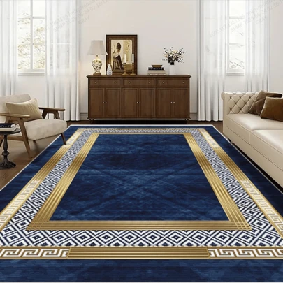Modern Geometric Pattern Carpet, Suitable For Living Room & Bedroom, Machine Washable, Non-Slip Retro Style, 100% Polyester Material, Anti-Stain, Printed Pattern, Applicable For Entrance, Front Door, Dining Room, Home Office, Bathroom Etc., Home Decor, Foyer Decor, Bathroom & Kitchen Decor, Kitchen Rug
