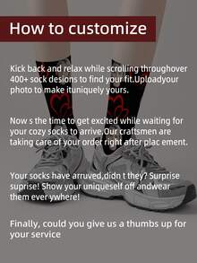 1 双定制脸部袜子、定制照片袜子、定制印花袜子、个性化搞笑脸部袜子、定制图片袜子、将任意脸部印在袜子上、周年纪念礼物、情人节礼物、生日礼物、结婚礼物、母亲节礼物、父亲节礼物、最好的朋友礼物、送给妈妈/爸爸的礼物、送给女朋友/男朋友的礼物、送给她/他的礼物