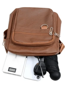 Torba męska, torba na ramię, torba męska, torba typu cross-body, torba ze skóry PU, torba biznesowa - Wielokolorowe - Zobacz 4