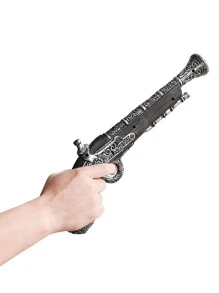 Pistola de Pirata do Caribe de Plástico, Brinquedo de Cosplay de Pirata, Acessório e Brinquedo de Arma para Fantasia de Personagem de Halloween, Acessório para Peça de Teatro, Festa e Festival, Adequado Tanto para Homens Quanto para