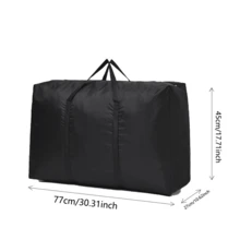 [1 件超大耐用储物袋] 1 件超大耐用储物袋，带双拉链和加固手柄，适用于搬家、旅行和宿舍使用，用于学校用品袋