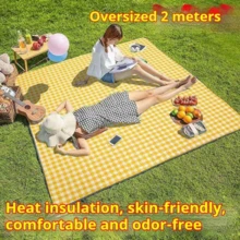 2pcs Waterproof Thick Portable Picnic Mat, Outdoor Camping Ground Mat, Beach Moisture-Proof Mat, Portable Picnic Bag For Camping Outdoors Summertime