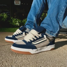 Hylane Men's And Women's White Black Unisex Stylish Comfortable Sneakers New Release - 藏蓝色 - 查看 1