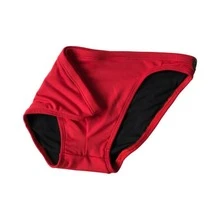 Men's Slim Swim Trunks 3cm Side Slip Bold Modern Diandrher Summer - Red - View 3