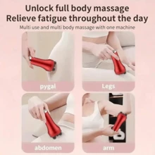 红光手持腹部按摩器，迷你腰腹按摩器，锻炼肌肉放松，9级强度调节，多功能便携，USB充电，1200mAh电池，是送给家人和朋友的理想礼物。